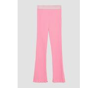 Flared-Leggings mit Rippstruktur und Glitzerbund 128 Rosa 2163390.4417.128
