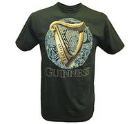 Flasche grün GUINNESS T-Shirt mit irischen Harfe Design mit blauer Keltisch Design - Grün, XX-Large