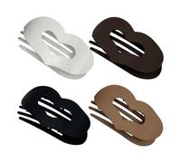 Flat Claw Clips Women, Heart Flats Clip French Scalp Grip, 43.74x1.97x1.38 Inch Lightweight & Compact Design, 4 Piece Barrettes Non Slip for Thick, Long, Medium Hair, Fashion Accessories, and Wedding