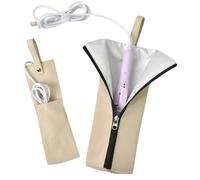 Flat Iron Travel Case, Heat Resistant Curling Iron Cover, Portable Waterproof Hair Tool Storage Pouch, for Home, Vanity Table, Bathroom, Salon, RV, Makeup Station, Luggage