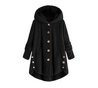 flauschige fleecejacke,Teddyjacke Damen Lang Plüsch Kuschel Jacke Warme Winter Oversize Fleecejacke Teddyfleece Flauschig Loungewear Elegant Sherpa Teddy Winterjacken Kuschelige Teddyplüsch Mantel