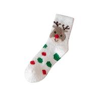 Flauschige Socken Damen, Kuschelsocken Weihnachten Damen Weihnachts Socken - Herren 43-46 Weihnachtssocken Flauschsocken Kuschelig 39-42 Lustig Dicke Winter HüTtensocken