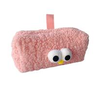Flauschiger Bleistift für Etui, Plüsch-Bleistift mit Reißverschluss, große Augen, für Mädchen, Jungen, Schule, Schreibwaren, Kosmetik