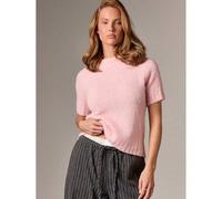 Flauschiger Kurzarm Strickpullover mit weicher Textur für lässigen Frühlings- und Sommertragen