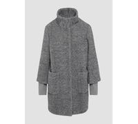 Flauschiger Mantel mit Strickbündchen am Ärmel 42 grau 2159081.98W4.42