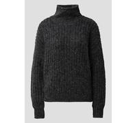 Flauschiger Oversize-Pullover mit Rollkragen L schwarz 2174528.99W0.L