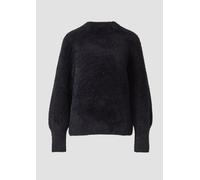 Flauschiger Pullover mit Stehkragen 36 schwarz 2171613.9999.36