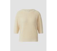 Flauschiger Strickpullover mit halbem Arm 36 Beige 2171611.0805.36