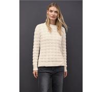 Street One - Flauschiger Strukturpullover beige - Gr. - 40
