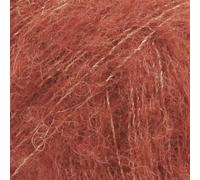 Flauschiges Superfeines Alpaka- und Seidengarn, Tropfenform, gebürstete Alpaka-Seide, leicht und warm, 0,9 oz pro Knäuel 24 Rost