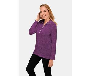 Flauschiges Troyer- Shirt lila 42