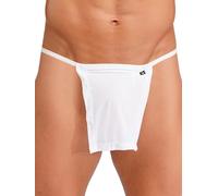 Fldy Männer String Tanga T-Back Herren Micro Mini Slip Ouvert Unterwäsche Thong Bikini Briefs Weiß S