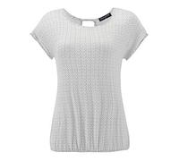 FLEASEE Damen T-Shirt Rundhals Kurzarmshirt mit Allover Druck Sommer Bluse Casual Top