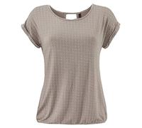 FLEASEE Damen T-Shirt Rundhals Kurzarmshirt mit Allover Druck Sommer Bluse Casual Top