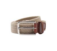 Flechtgürtel BOSS "Clorio", Herren, Gr. 115, beige (light beige), Kunstfaser, unifarben, Gürtel, mit BOSS Logo-Schriftzug auf der Schließe und Leder-Schlaufe (20077335-115) light beige