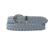 Flechtgürtel Damen elastisch verstellbar - Gürtel aus Lederimitat - 3 cm breit - Geflochtener Damengürtel in vielen Farben - Casual & elegant kombinierbar (Hellblau - Länge 110 cm - Breite 3 cm)