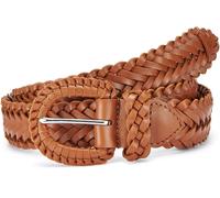 Flechtgürtel LASCANA "Hüftgürtel, Anzuggürtel, Gürtel, Hosengürtel, Jeansgürtel, Ledergürtel", Damen, Gr. 80, braun (hellbraun), Leder, Flechtoptik, unifarben, Gürtel, aus Leder in klassischem gefloch