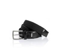 Stretchgürtel MONTI "HAMBURG", Damen, Gr. 100, schwarz (schwarz uni), Materialmix, Flechtoptik, casual, Gürtel, 3,5 cm breit, Elastischer Flechtgürtel, Casual-Business-Sportiv (30535234-100) schwarz u