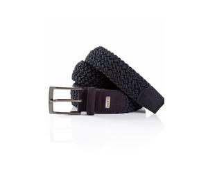Flechtgürtel MONTI "HAVANNA", Herren, Gr. 85, blau (navy uni), Materialmix, unifarben, Gürtel, Flechtgürtel (57494228-85) navy uni