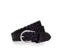 Flechtgürtel MUSTANG, Damen, Gr. 100, schwarz, Leder, unifarben, casual,modisch, Gürtel, Mit Hingucker-Flechtoptik, 3 cm (68307012-100) schwarz