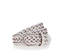 Mustang Flechtgürtel in Weiß mit Dornschließe in Silber 75