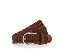 Flechtgürtel MUSTANG, Damen, Gr. 80, braun (baileys), Leder, unifarben, casual,modisch, Gürtel, Mit Hingucker-Flechtoptik, 3 cm (47644913-80) baileys