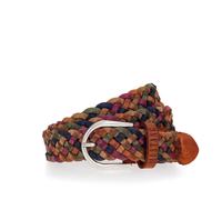 Flechtgürtel MUSTANG, Damen, Gr. 95, bunt (mehrfarbig), Leder, mehrfarbig, casual,modisch, Gürtel, Mit Hingucker-Flechtoptik, 3 cm (84000702-95) mehrfarbig
