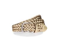 Flechtgürtel TAMARIS, Damen, Gr. 100, gold (goldfarben), Rindsleder, Gürtel, individuell verstellbar (94309848-100) goldfarben