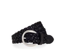 Flechtgürtel TAMARIS, Damen, Gr. 100, schwarz, Rindsleder, Flechtoptik, unifarben, Gürtel, Individuell längenverstellbar, 3 cm breit (67052703-100) schwarz