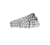 Flechtgürtel TAMARIS, Damen, Gr. 11,5, silber (silberfarben), Rindsleder, Gürtel, individuell verstellbar (21539912-115) silberfarben