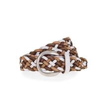 Flechtgürtel TAMARIS, Damen, Gr. 80, weiß (weiß, varied), Rindsleder, Flechtoptik, mehrfarbig, Gürtel, Individuell längenverstellbar, 3 cm breit (33455624-80) weiß, varied