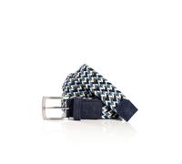 Flechtgürtel TOM TAILOR, Herren, Gr. 100, marine, Obermaterial: 70% Polyester, 20% Elasthan, 10% Rindsleder, Gürtel (43655350-100) marine