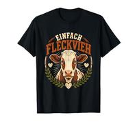 Fleckvieh Rind I Rinderzucht Motiv für Rinderhalter T-Shirt