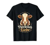 Fleckvieh Rind I Rinderzucht Motiv für Rinderhalter T-Shirt
