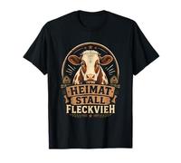 Fleckvieh Rind I Rinderzucht Motiv für Rinderhalter T-Shirt