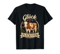Fleckvieh Rind I Rinderzucht Motiv für Rinderhalter T-Shirt