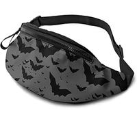 Fledermaus-Bauchtasche für Damen und Herren, lässige Gürteltasche, Crossbody-Bauchtasche mit verstellbarem Gurt, für Outdoor, Laufen, Wandern, siehe abbildung, Einheitsgröße, Lässiger Tagesrucksack