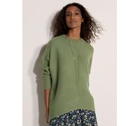 Fledermauspullover APRICOT "Chevron-Strickpullover", Damen, Gr. M (38), grau (grün), Strick, Obermaterial: 76% Polyacryl PAN. 22% Polyester PES. 2% Elasthan EL., uni, Gerippt, Pullover, mit Fledermaus