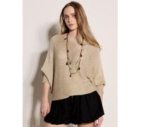 Fledermauspullover APRICOT "Strickpullover", Damen, Gr. S/M (36/38), gelb, Strick, Obermaterial: 79% Viskose CV. 21% metallisierte Fasern MTF., uni, Lang, U-Boot-Ausschnitt, Fledermausärmel, Pullover,