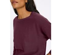 Strickpullover HEINE "Pullover", Damen, Gr. 50, lila (burgund), 50% Viskose, 28% Polyester, 22% Polyamid, unifarben, Pullover Strickpullover (46666067-50) burgund