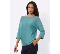 Fledermauspullover CREATION L "Lyocell-Mix-Pullover", Damen, Gr. 40, blau (ozean), 42% Viskose, 30% Lyocell, 28% Polyester, unifarben, Pullover (18968817-40) ozean