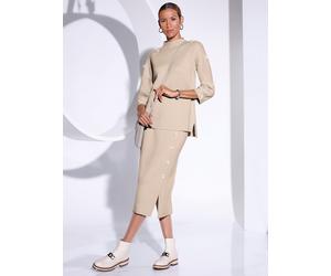 Fledermauspullover CREATION L "Wollmix-Pullover", Damen, Gr. 52, beige (sand), 50% Polyacryl, 50% Wolle, unifarben, Pullover (19946802-52) sand