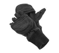 Fleece Handschuhe mit Thinsulate und Klappe Strickbund grau, Damen