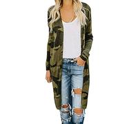 Fleece-Hoodies für Damen, Teddyjacke, Mantel, Strickjacke für Damen, bedruckt, langärmelig, offen, langer Mantel für Urlaub, Zuhause, flauschige Outwear für Winter, Alltag, Weihnachtsgeschenke, grün