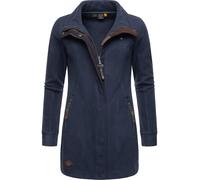 Parka RAGWEAR "Letrice Fleece", Damen, Gr. M (38), blau (navy), Sweatware, 100% Polyester, tailliert Po-bedeckend, hoch geschlossener Ausschnitt, Ärmel ohne Ärmelschlitz normaler Saum, Jacken Parka, S