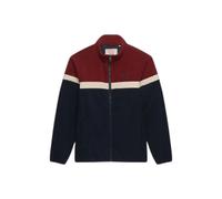 Sweatjacke SUPERDRY "TRICOLOUR FLEECE ZIP THRU", Herren, Gr. XL, blau (eclipse navy, rot), angeraute Sweatware, Obermaterial: 100% Polyester, relaxed fit normal, ohne Ausschnitt, Rippbündchen, Sweatja