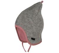 Fleece Mütze doppellagig grau-mauve 43