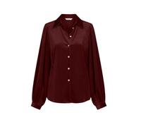 Fleece-Pullover für Damen, Samt-Oberteile, V-Ausschnitt, Vintage-Puffärmel, Bluse, Knopfleiste, elegante Blusen, Tunika, Top, Damen, Winterpullover, elegante Blusen, Hemd für Freizeit, Büro, Arbeit, B