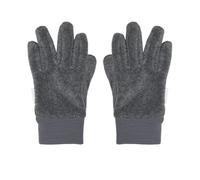Fleecehandschuhe MAXIMO, Mädchen, Gr. 5, grau (mittelgrau, meliert), Fleece, Kunstfaser, unifarben, Handschuhe, Boucle-Optik, Strickbündchen, basic, weich, für alle Aktivitäten (38278807-5) mittelgrau