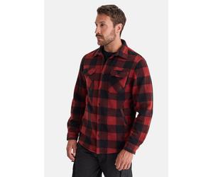 Fleecehemd HERO BY JOHN MEDOOX "HENDRIX Fleecehemd", Herren, Gr. XXL, US-Größen, rot (rot check), Fleece, 100% Polyester, regular fit, Hemden, Regular Fit Casual Fleece für Herren (41324938-XXL) rot c